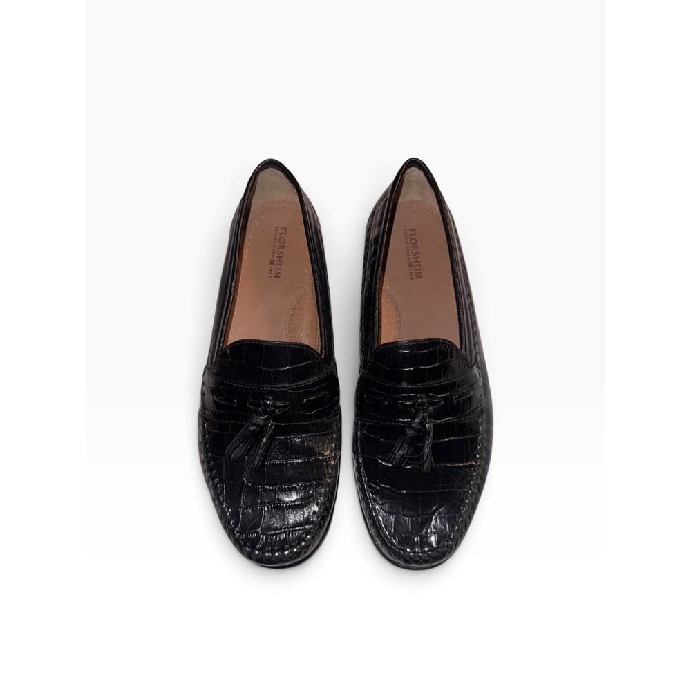 Florsheim Men's Pisa Black Leather Tassel Loafer 18469-01 US 8EEE